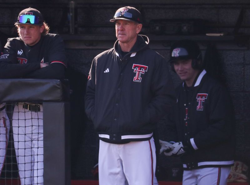 Head coach Tim Tadlock looks on during the Texas Tech baseball team's alumni game, Saturday, Jan. 31, 2026, at Rip Griffin Park.