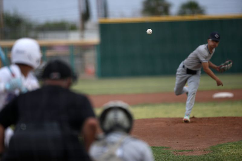 Fabens High School starting pitcher Javi Hernández takes the mound against Irvin High School on Wednesday, April 29, 2026, in El Paso, Texas.