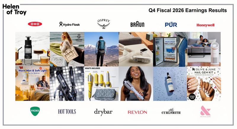 Cover of Helen of Troy's investor presentation for its fiscal year 2026 earnings report.