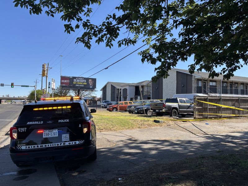 Looking north on South Coulter Street toward Westminster Apartments where a deadly shooting occurred early Saturday morning, May 2, during a party in Amarillo.