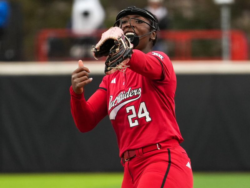 Texas Tech's NiJaree Canady reacts to a strikeout against Baylor during a Big 12 Conference softball game, Friday, May 1, 2026, at Tracy Sellers Field.