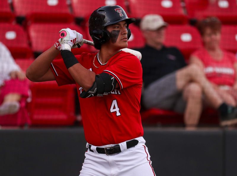 Texas Tech's Linkin Garcia prepares for an at-bat against Abilene Christian during a non-conference Division I baseball game, Tuesday, March 31, 2026, at Rip Griffin Park.