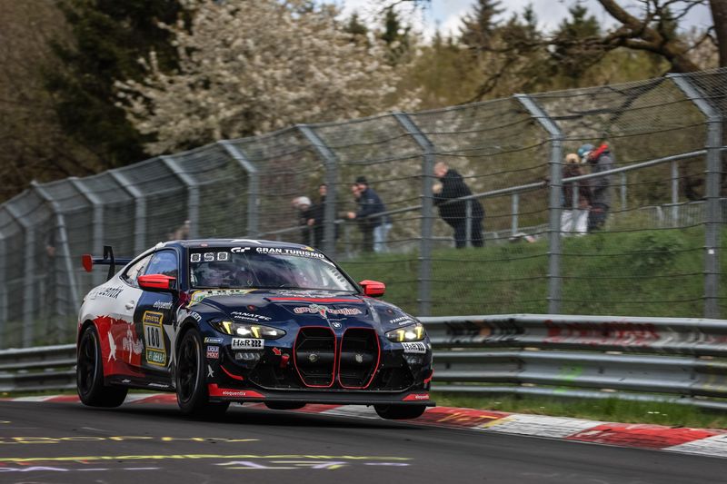 The #180 AV Racing by Black Falcon BMW M4 GT4, nicknamed "Tex" piloted by the Lupe Tortilla Motorsports team ADAC 24h Nürburgring Qualifiers 2026