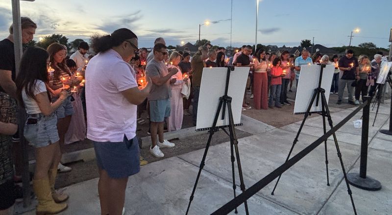The mood was somber at a community vigil on Saturday evening, May 9, a week from the date when a plane carrying an Amarillo pickleball team crashed in a wooded area near New Braunfels, where they were traveling to compete in a tournament.