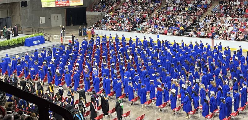 Students from Vernon College graduated with degrees and certificates in a ceremony at Kay Yeager Coliseum on Thursday.