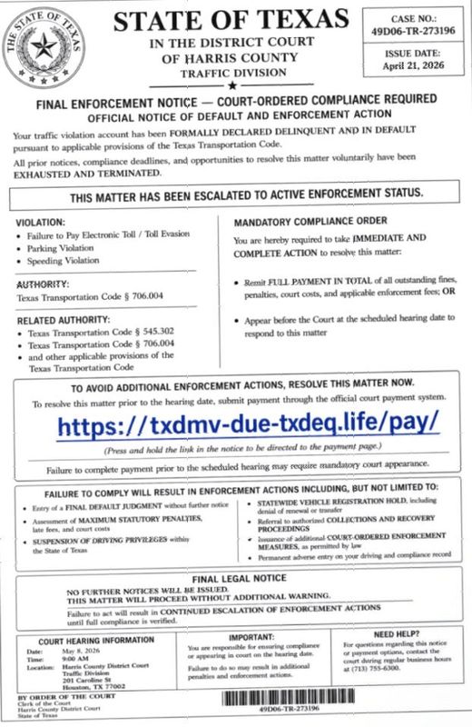 Wichita County Tax Assessor-Collector Tommy Smyth said this email that reached some county residents is a scam and should not be answered.