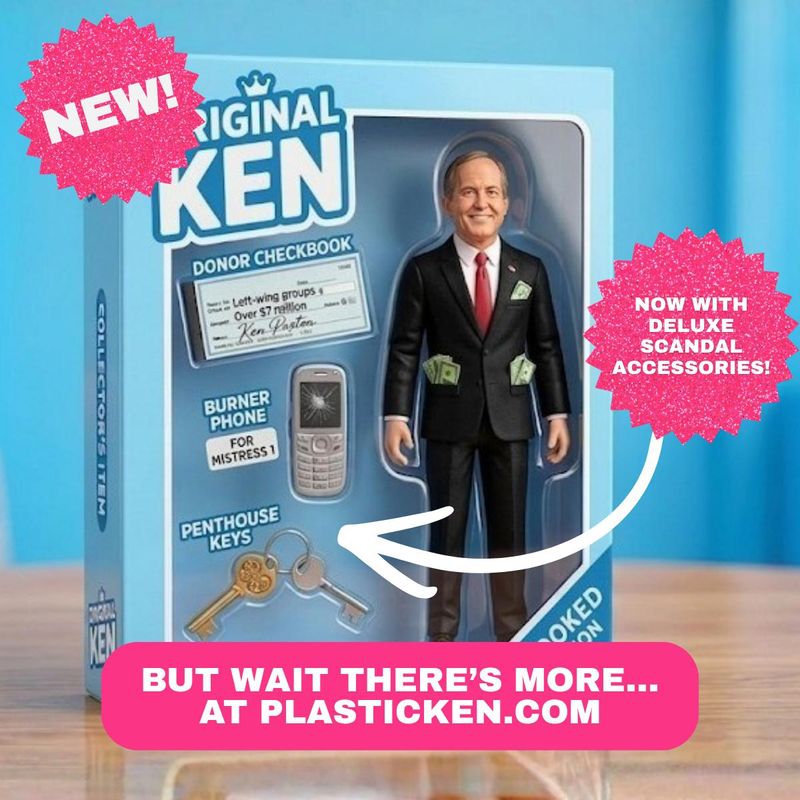 An ad from incumbent U.S. Sen. John Cornyn, R-TX, takes aim at his opponent in Texas' Republican U.S. Senate primary runoff election, Attorney General Ken Paxton, with a series of "Ken" dolls detailing the attorney general's numerous scandals over the years.