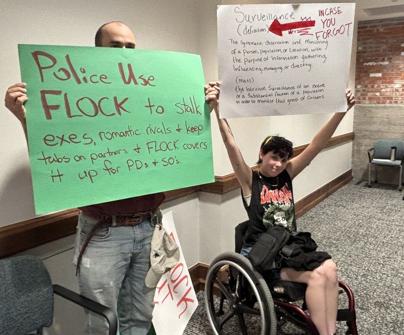 Several Amarillo residents showed up at the City Council meeting May 12 to protest an agenda item on security traffic cameras, fearing loss of privacy and government surveillance.