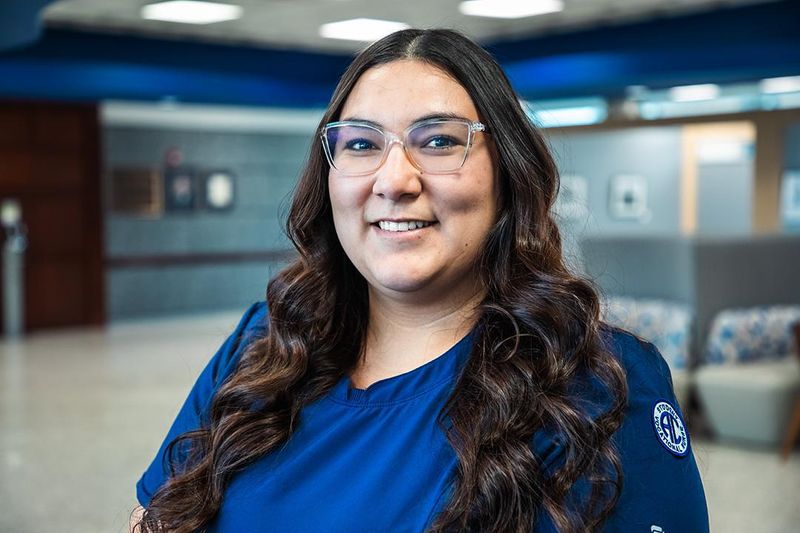 Beatriz Boardingham, a student with Amarillo College's Vocational Nursing (LVN) program, hopes to eventually work in hospice care, continuing the cycle of compassion that first inspired her.