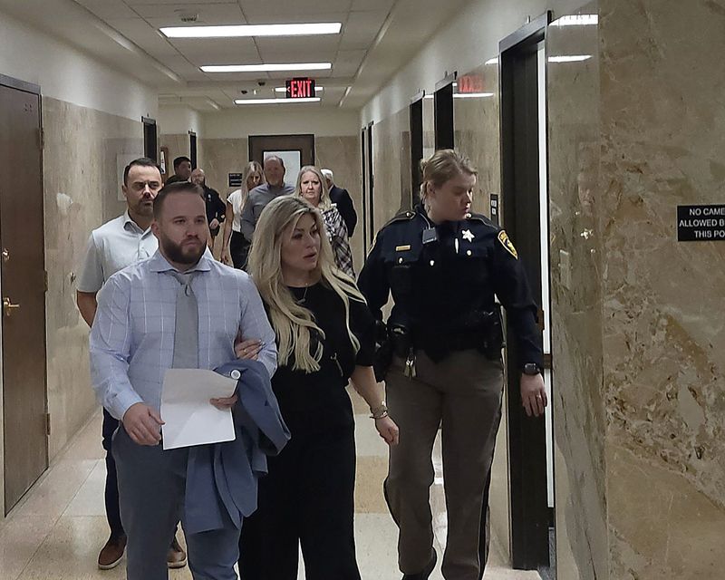 Jordan Merchant walks out of the 140th District Court after he was placed on community supervision for five years after admitting to negligently causing an August 2022 wreck that killed a mother and her 9-year-old son and injured two other children.