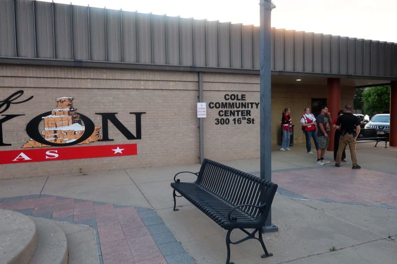 Cole Community Center in Canyon became a refuge for citizens whose property or home was overcome by smoke or fire on Thursday nights fire storm near Hungate Road.
