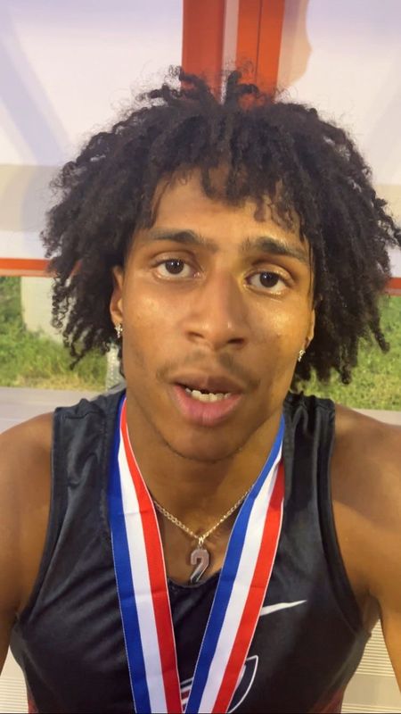 Katy Tompkins' Blake Mitchell ran the fastest all-conditions 200 meters in high school history with a 19.86 at the UIL State Track and Field Championships