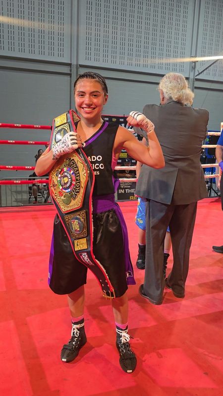 Joscelyn Olayo-Muñoz of Las Cruces won the 106-pound title at the National Golden Gloves Tournament in Tulsa, Oklahoma on Saturday, May 16.