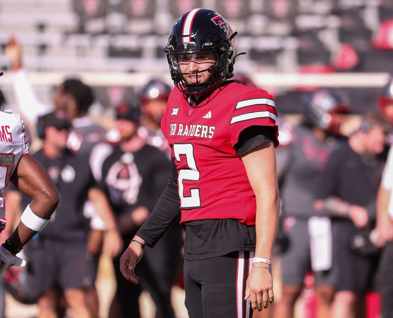 Texas Tech's Brendan Sorsby looks on during the spring football game, Friday, April 17, 2026, at Jones AT&T Stadium.