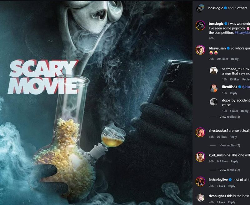 The newest installment of the "Scary Movie" franchise just revealed what appears to be its newest popcorn bucket - a bong?