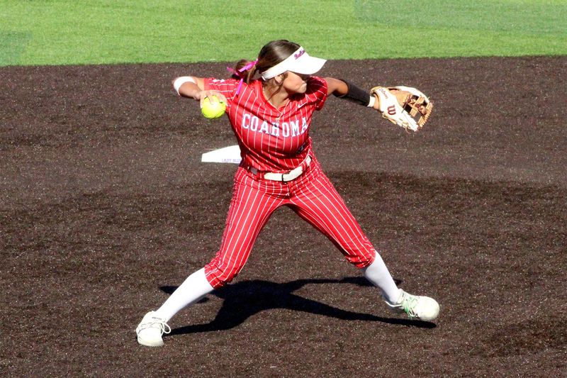 Coahoma's Blakely Rodgers fields a ground ball and throws to first base during the Bulldogettes' game against the Grand Saline Lady Indians in the state semifinals of the 3A DII UIL Softball Playoffs on Saturday, May 23, at Hogan Field in Graham. Coahoma won 13-3.