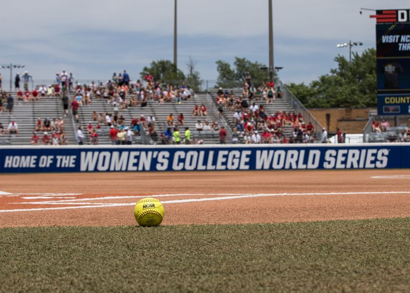 May 30, 2026; Oklahoma City, OK, USA; Photo of the field before the game between the Texas Tech Red Raiders and the Tennessee Lady Volunteers during the NCAA Women’s College World Series at Devon Park. Mandatory Credit: Brett Rojo-Imagn Images