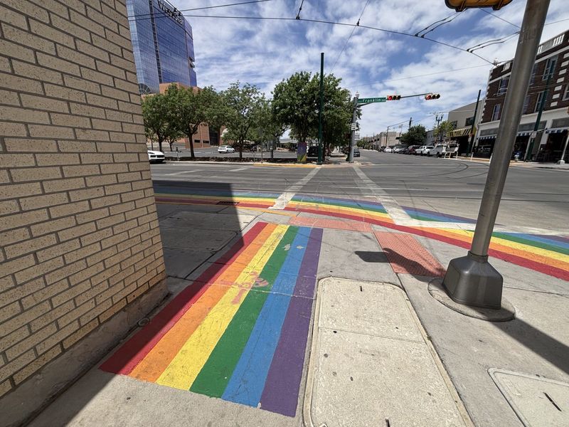 In El Paso, the city started getting ready for Pride Month by bringing out the rainbow colors to Downtown El Paso street intersections.