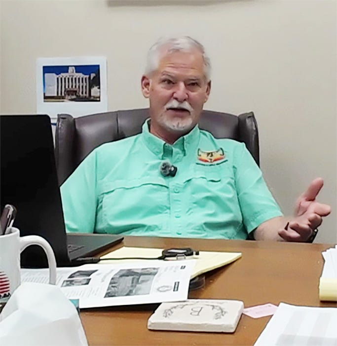 Wichita County Commissioner Mark Beauchamp wants a large memorial designed and erected to mark the April 10, 1979, tornado in Wichita Falls. Photo taken May 13, 2026.