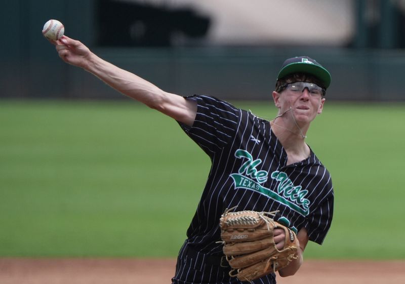 Ropes' Cutter Stumbo pitches against Burton in the Class 2A Division II baseball state championship Thursday, June 4, 2026, at Dell Diamond in Round Rock.