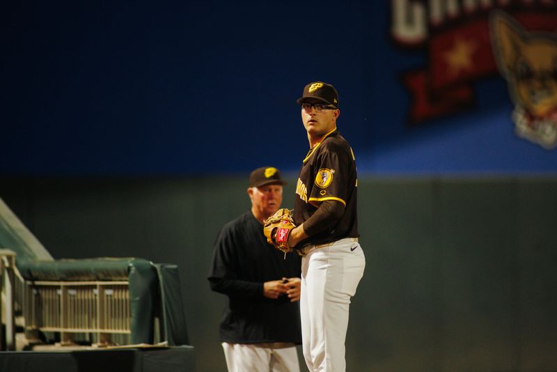 Garrett Hawkins is a right-handed relief pitcher for the El Paso Chihuahuas