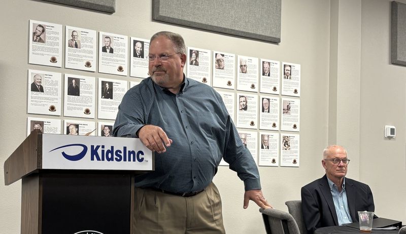 Jimmy Lackey, CEO and President of Kids, Inc., tells some stories about some of the inductees of the 2026 Panhandle Sports Hall of Fame 69th Annual Awards.