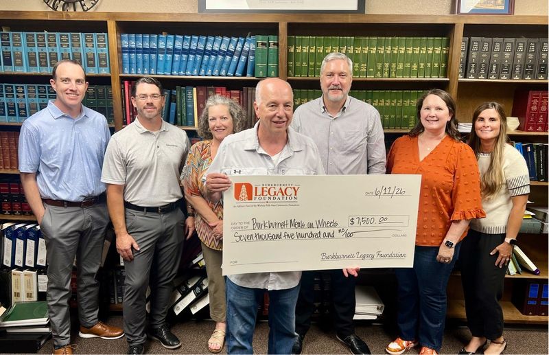 Burkburnett Legacy Foundation awarded a grant for $7,500 to Burkburnett Meals on Wheels in June.