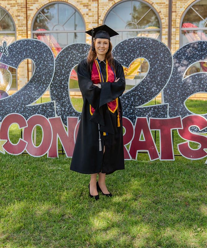 Raised in eastern Romania, Monica Boghean graduated May 15 with a degree from Midwestern State University.