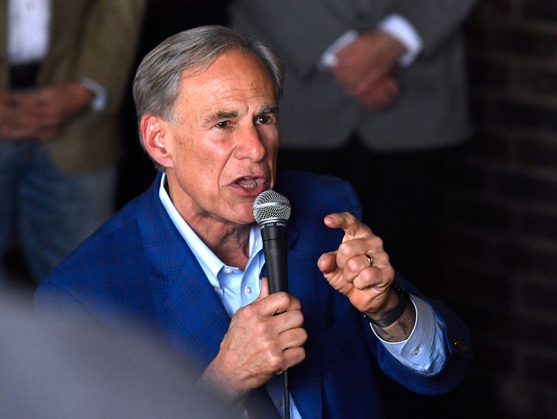 Texas Gov. Greg Abbott speaks during a Get Out and Vote rally in Abilene, Texas on Feb. 24, 2026.