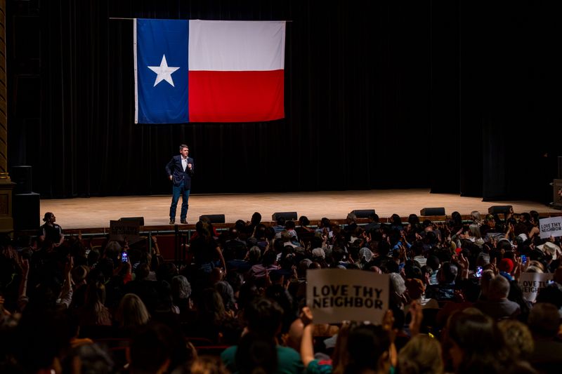 Texas state Rep. James Talarico, who is running for U.S. Senate, answers questions during a town hall on Saturday, July 11, 2026, at the Plaza Theatre in El Paso, Texas.