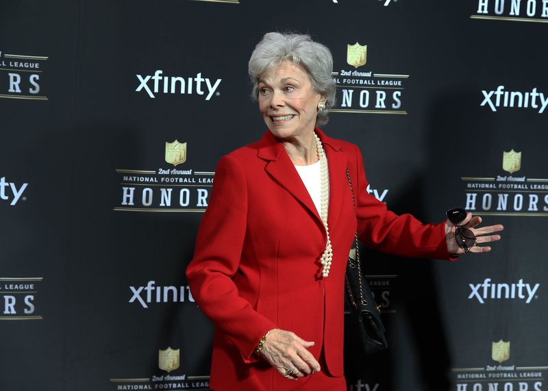 Feb. 2, 2013; New Orleans, LA, USA: Janice McNair , wife of Houston Texans owner Robert McNair (not pictured) on the red carpet prior to the Super Bowl XLVII NFL Honors award show at Mahalia Jackson Theater. Mandatory Credit: Mark J. Rebilas-USA TODAY Sports