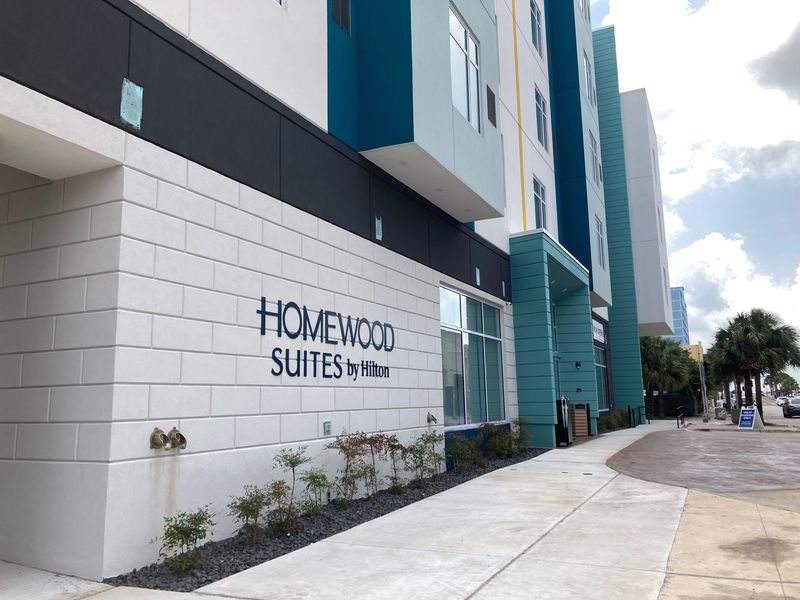 A newly opened Homewood Suites hotel in downtown Corpus Christi is shown on June 25.