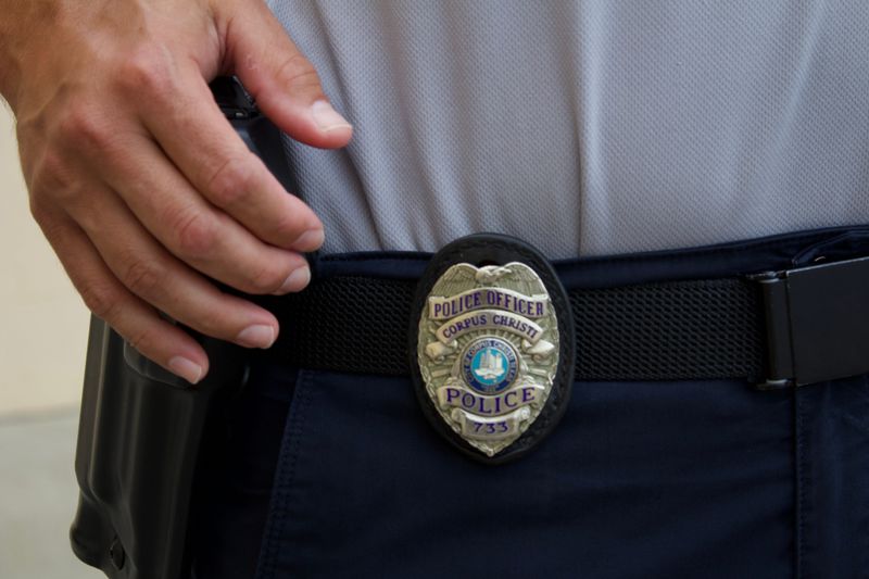 A Corpus Christi police officer badge.