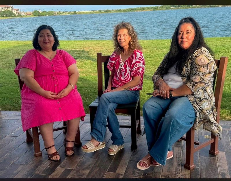 From left, Sara Salina Cruz, Sonia Montes and Sallie Montes are pictured in 2024.