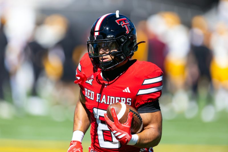 Oct 18, 2025; Tempe, Arizona, USA; Texas Tech Red Raiders running back Cameron Dickey (8) against the Arizona State Sun Devils at Mountain America Stadium. Mandatory Credit: Mark J. Rebilas-Imagn Images