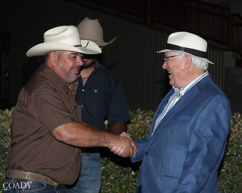Quarter horse owner, Samuel Valeriano, left, has been suspended by the New Mexico Racing stewards.