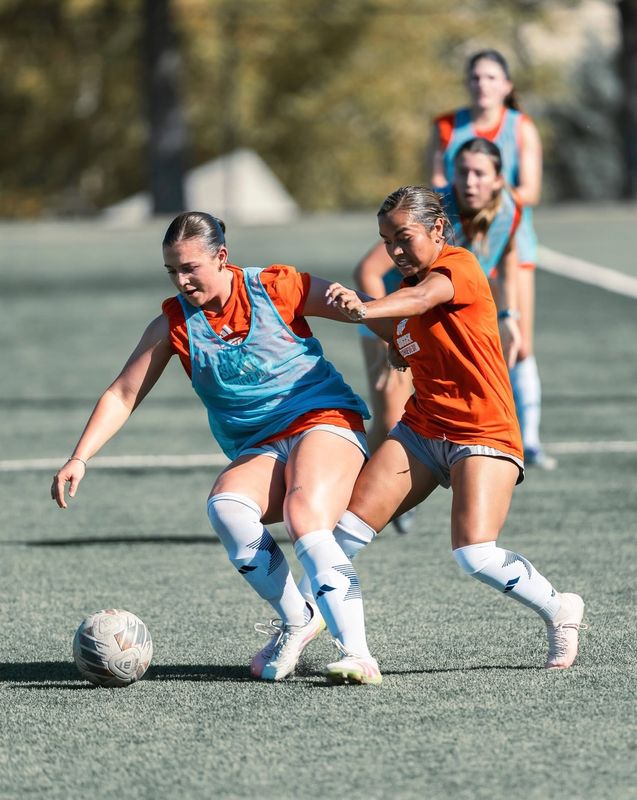 UTEP women's soccer coach Gibbs Keeton oversees his teams first practice of the year, Thursday, July 30 at University Field.