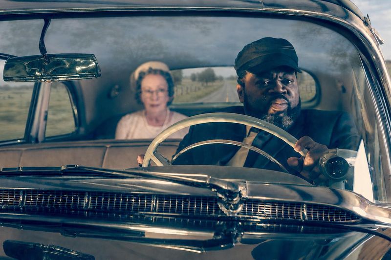 Kyle Gipson, who plays Hoke, a chauffeur for Miss Daisy, who is portrayed by Anne Lankford, in Amarillo Little Theatre's production of "Driving Miss Daisy." The award-winning play is based on a time period when the nation was divided by race, class and temperament, but two opposite people slowly learn to trust one another.