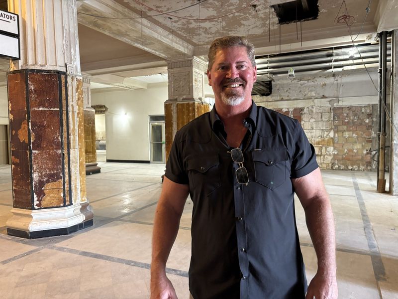 Developer Todd Harmon, following the footprint of the original Herring Hotel, has an eye for old treasures such as the ranching brands shown throughout the motel and plans to preserve them all in the intricate restoration process.