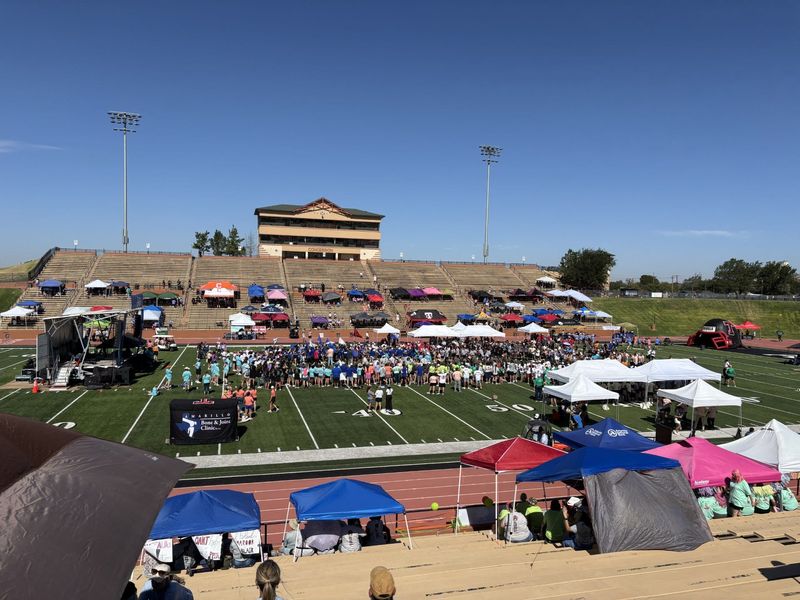Amarillo residents were ringing in the new school year at FamFest, sponsored by AISD, and held Thursday, Aug. 13 at Dick Bivins Stadium. The stadium rocked as teachers and kids took part in competitive events such as tug-of-war and corn hole.