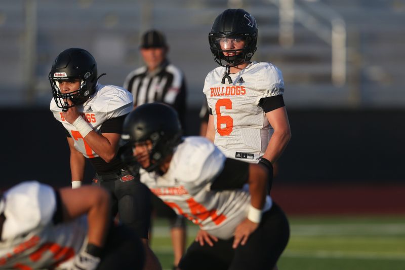 Orange Grove football scrimmaged against Moody at Cabaniss Stadium on Thursday, Aug. 13, 2026.