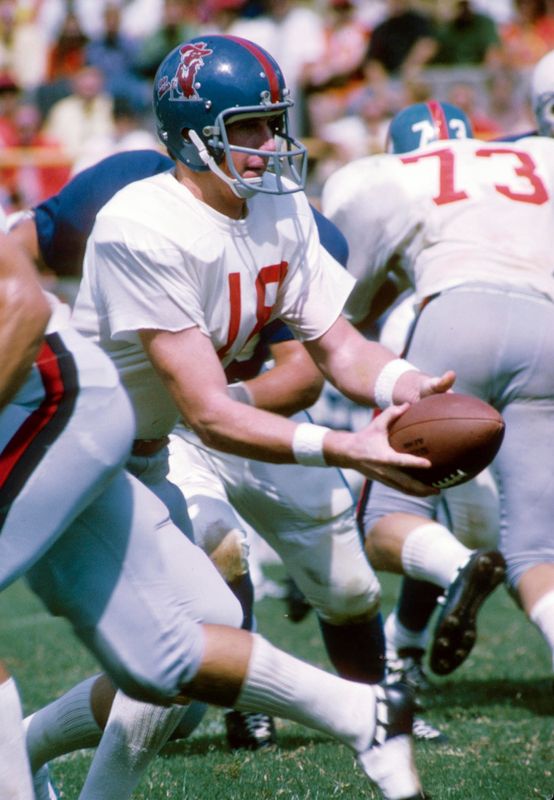 Sep 26,1970; Oxford, MS, USA FILE PHOTO; Ole Miss Rebels quarterback Archie Manning (18) in action during the 1970 season against the Kentucky Wildcats at Memorial Stadium. Mandatory Credit: Malcolm Emmons-USA TODAY Sports
