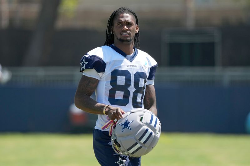 Aug 1, 2026; Oxnard, CA, USA; Dallas Cowboys wide receiver Ceedee Lamb (88) at training camp at River Ridge Playing Fields. Mandatory Credit: Kirby Lee-Imagn Images