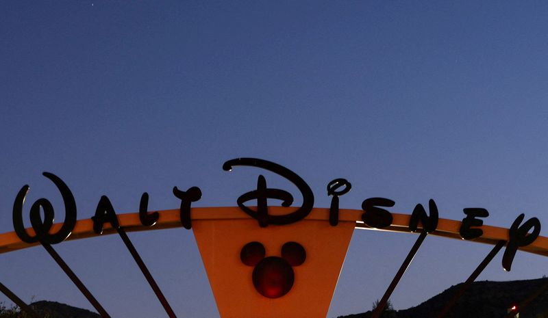 FILE PHOTO: A view of the Walt Disney Studios in Burbank, California,. U.S. November 8, 2023.  REUTERS/Mario Anzuoni/File Photo