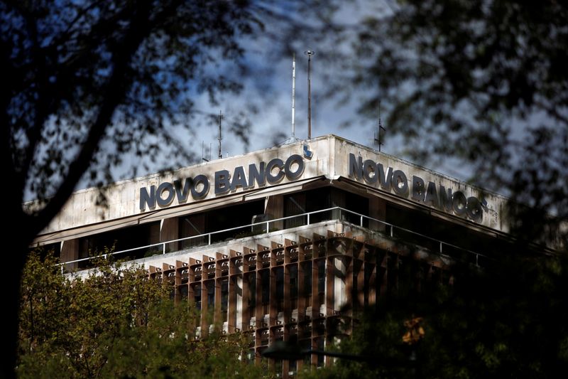 The Novo Banco logo is seen on the facede of its headquarters in Lisbon, Portugal March 31, 2017. REUTERS/Pedro Nunes/File Photo