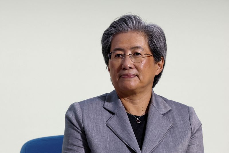FILE PHOTO: Lisa Su, CEO of AMD, attends the Artificial Intelligence (AI) Action Summit at the Grand Palais in Paris, France, February 10, 2025. REUTERS/Benoit Tessier/File Photo