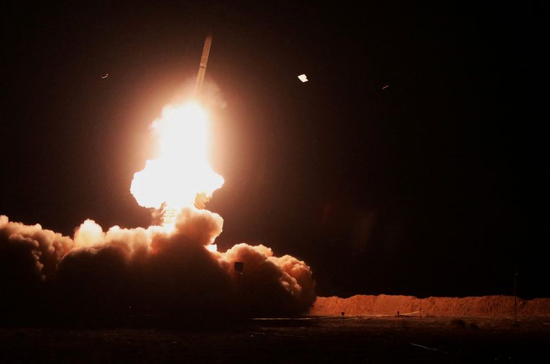 FILE PHOTO: A missile is launched during an air defence drill in an undisclosed location in Iran, in this handout image obtained on January 12, 2025. Iranian Army/WANA (West Asia News Agency)/Handout via REUTERS ATTENTION EDITORS - THIS PICTURE WAS PROVIDED BY A THIRD PARTY./File Photo