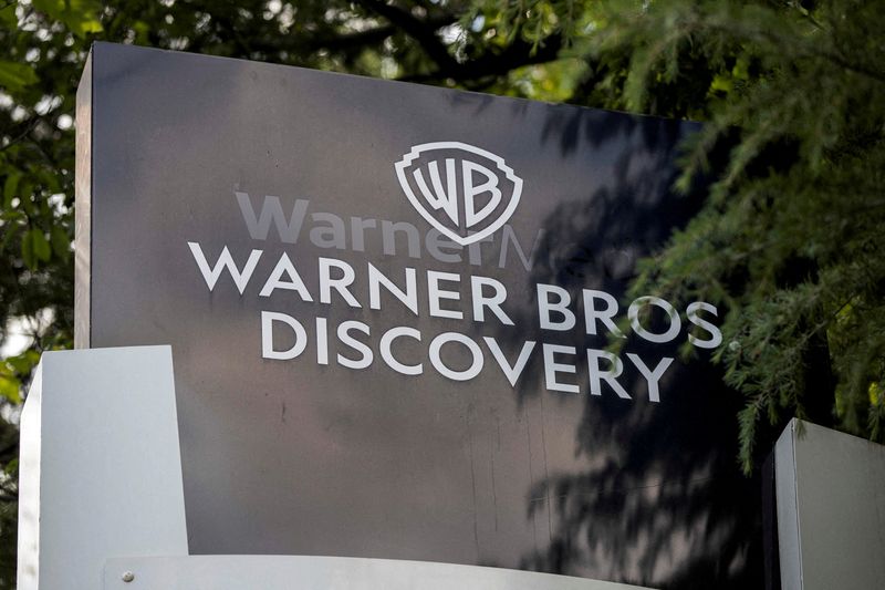 FILE PHOTO: The exterior of the Warner Bros. Discovery Atlanta campus in Atlanta, Georgia, U.S. May 2, 2023. REUTERS/Alyssa Pointer/File Photo