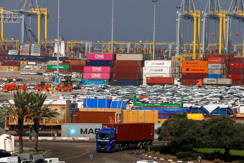 FILE PHOTO: General view of Ashdod port, Israel October 23, 2023. REUTERS/Ammar Awad/File Photo