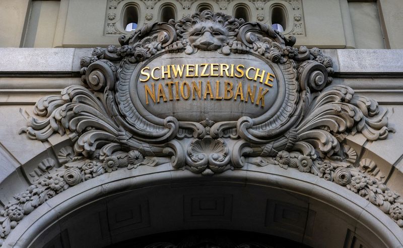 FILE PHOTO: The headquarters of the Swiss National Bank (SNB) is seen in Bern, Switzerland, January 29, 2025. REUTERS/Denis Balibouse/File Photo